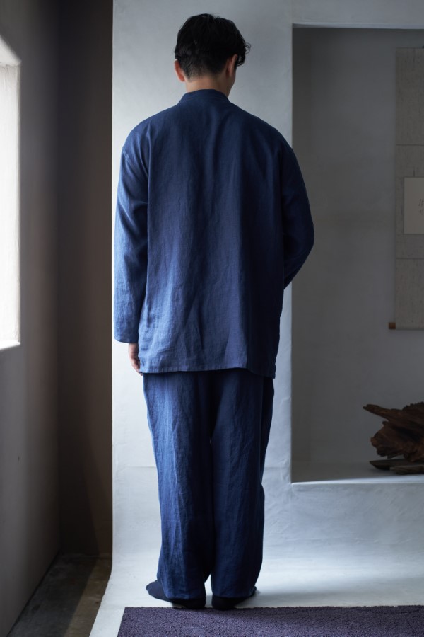 藍染の麻洋服 上下セット - セット/コーデ